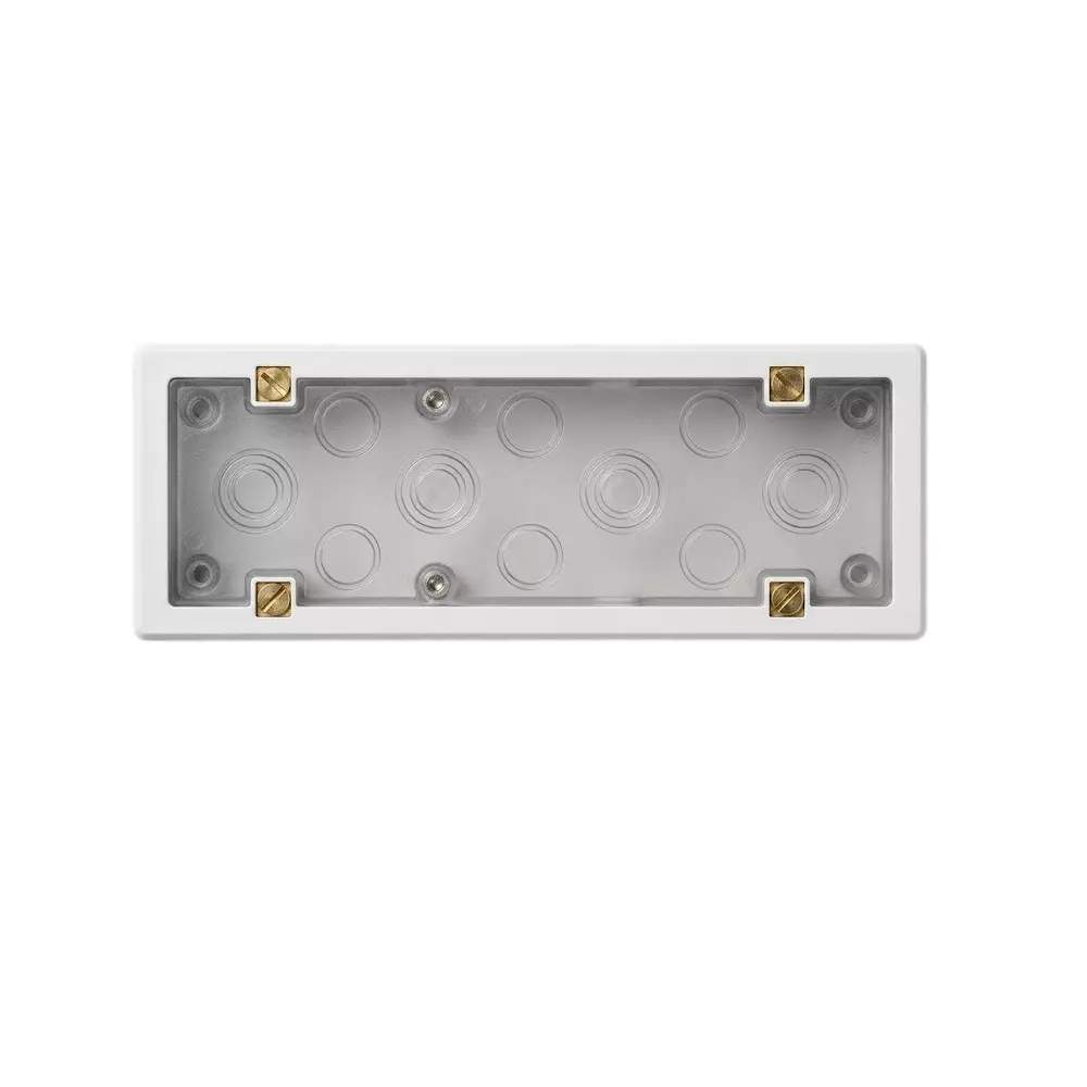 Goldmedal Curve Gang Box G-Surface Mounting 8 Module (Horizontal) Silver for Commecial and Industrial Use, 100806