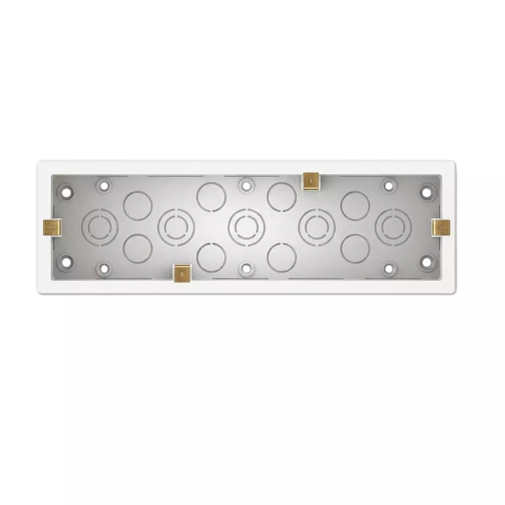 Goldmedal Curve Gang Box G-Surface Mounting 8 Module (Vertical) Silver for Commecial and Industrial Use, 108808