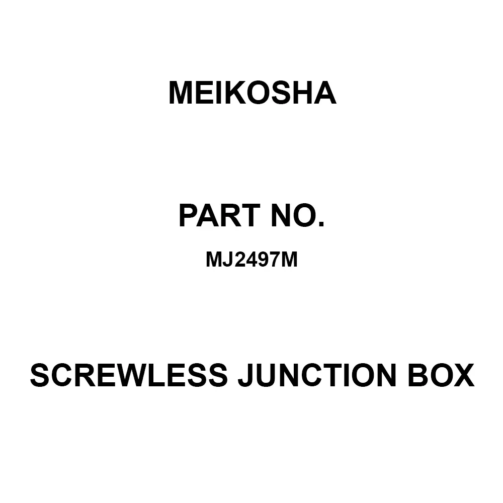 Meikosha Screwless Junction Box 300 V Rated Voltage 20 Amp Current, MJ2497M