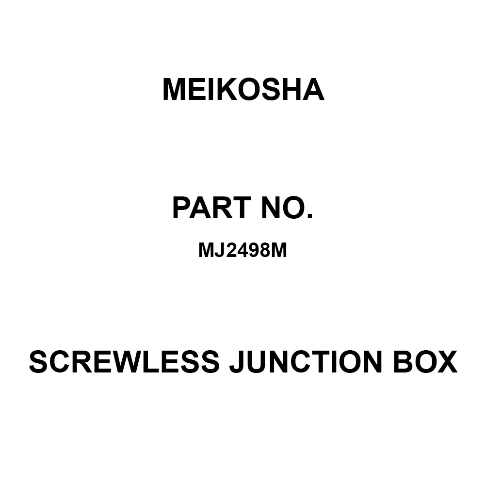 Meikosha Screwless Junction Box 300 V Rated Voltage 20 Amp Current, MJ2498M