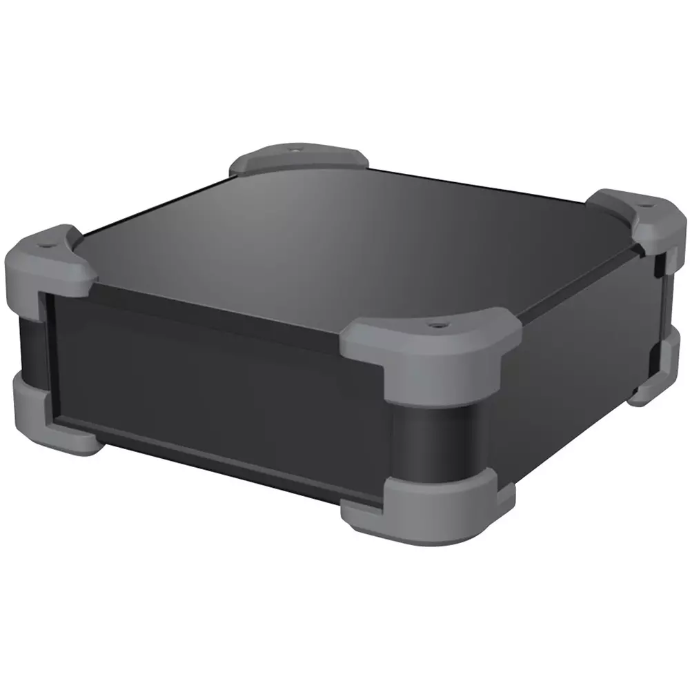 TAKACHI AUG Series Aluminum Case with Corner Guard 508x100x438 mm Black / Grey, AUG88-50-43-BG