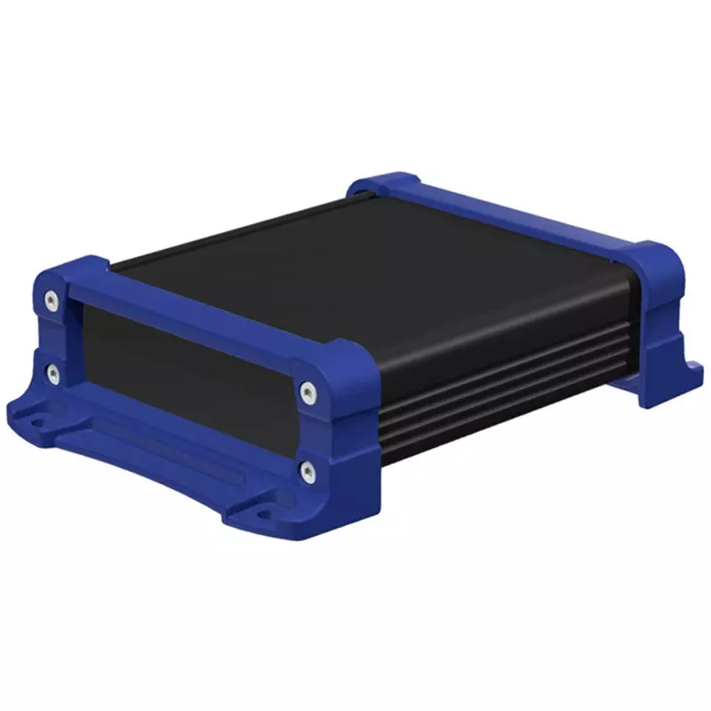 TAKACHI EXPF Series Aluminum Case with Flange Foot 113x41.5x130 mm Black / Navy, EXPF11-4-13BN