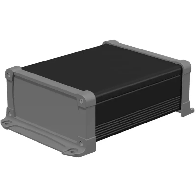 TAKACHI EXWF Series Waterproof Aluminum Case with Flange Foot 195x95x242 mm Black Grey, EXWF20-10-25BG