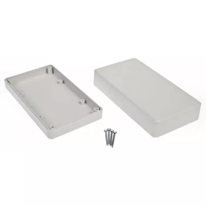 RS PRO Light Grey Polycarbonate Enclosure, IP53, 154 x 84.5 x 42.5mm Model No 2006704