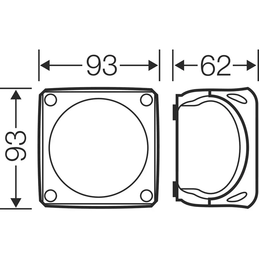 Hensel Cable Junction Box 93x93x62 mm Cable Size 0.5 - 4 sq.mm Black, RX0203T