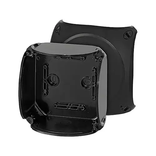 Hensel Cable Junction Box 130x130x77 mm Cable Size 2.5 - 6 sq.mm Black, KF0600C