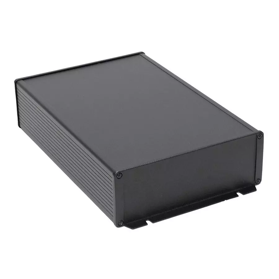 HAMMOND Metal Enclosures ENCLOSURE, MULTIPURPOSE, ALUMINIUM, BLK, 1457U2802BK.
