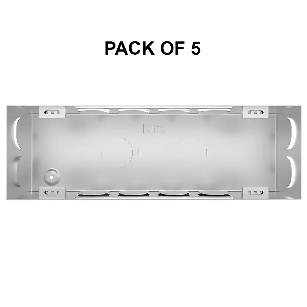 K9 Pro Safe Concealed Metal Box 8 Module (Horizontal) Silver, 9073 (Pack of 5)