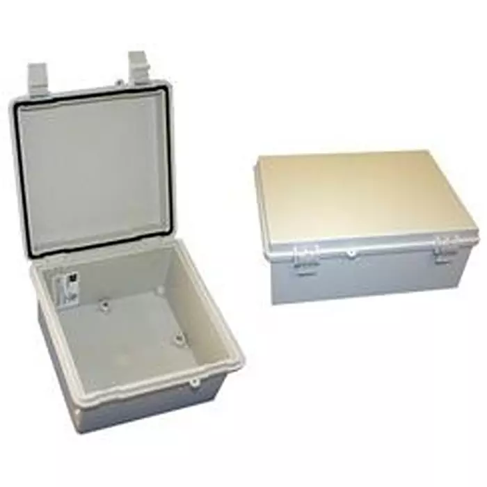 BUD INDUSTRIES Enclosure, Wall Mount, Abs, Light Gray, NBF-32014