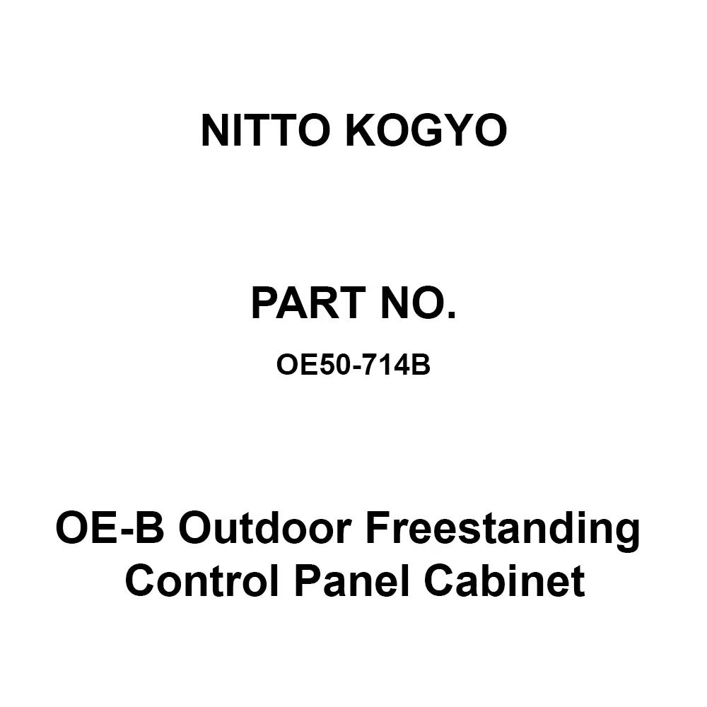 NITTO KOGYO OE-B Outdoor Freestanding Control Panel Cabinet 474 mm Effective Depth, OE50-714B