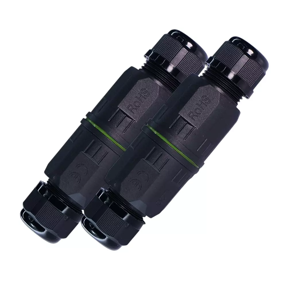 amiciTools Junction Box 2 Way IP68 L20 Waterproof Outdoor Cable Connector (Pack of 2)