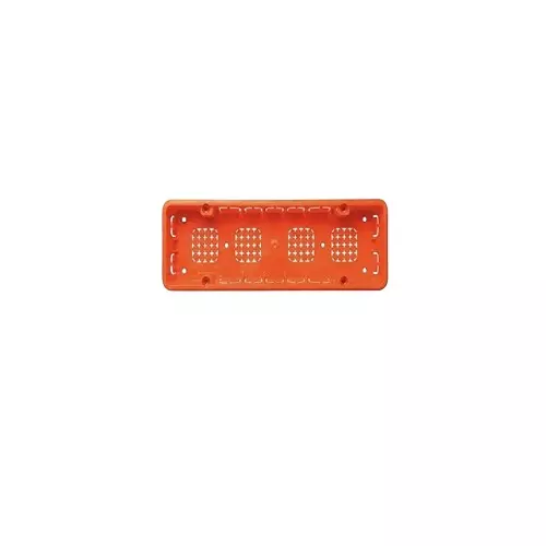 Goldmedal Curve Gang Box Flush Mounting 8 Module (Horizontal) Red for Commecial and Industrial Use, 80805