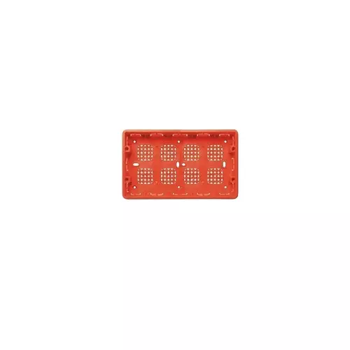 Goldmedal Curve Gang Box Flush Mounting 16 Module Red for Commecial and Industrial Use, 81608