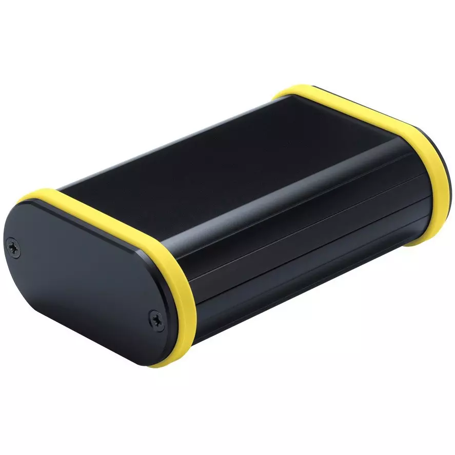 TAKACHI MXB Series Aluminum Mobile Case with Silicone Band 53.2x31.4x106 mm Inner Dia, MXB4-7-11BYH