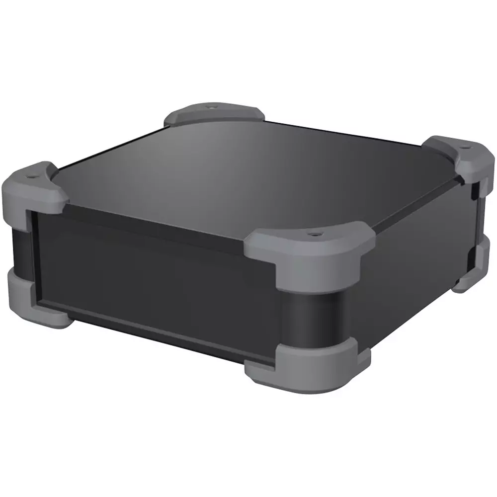 TAKACHI AUG Series Aluminum Case with Corner Guard 368x78x168 mm Black / Grey, AUG66-36-16-BG