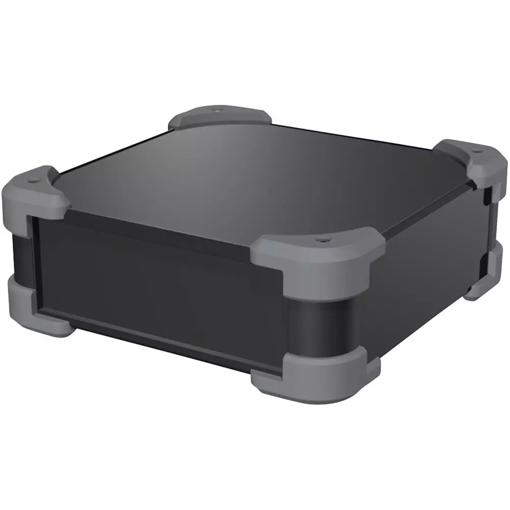 TAKACHI AUG Series Aluminum Case with Corner Guard 368x161x438 mm Black / Grey, AUG149-36-43-BG