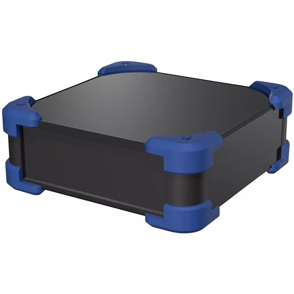 TAKACHI AUG Series Aluminum Case with Corner Guard 368x233.5x368 mm Black / Navy, AUG222-36-36-BN