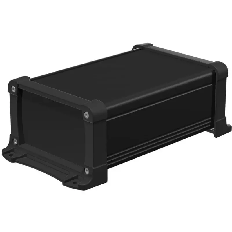 TAKACHI EXPF Series Aluminum Case with Flange Foot 113x71.5x176 mm Black, EXPF11-7-18BB