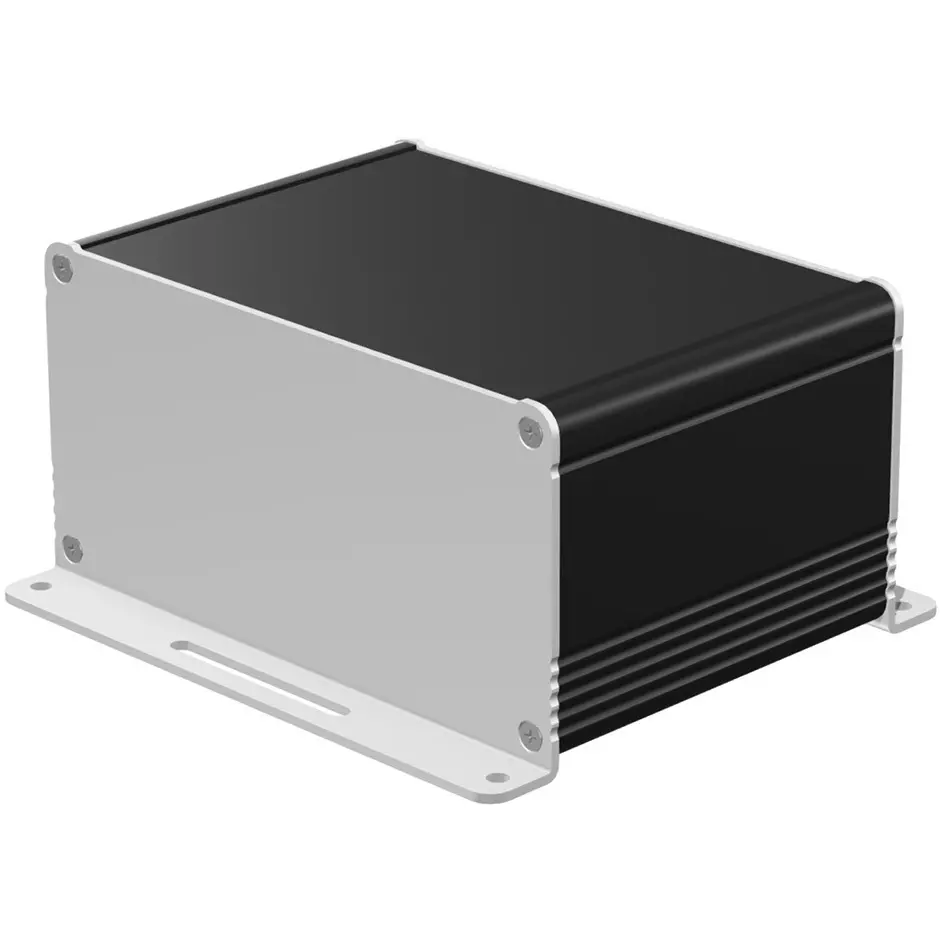 takachi-exf-series-aluminum-extrusion-case-with-flanged-feet-141x73x97-mm-black-silver-exf14-7-10bs
