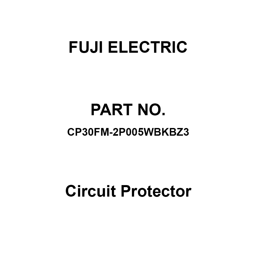 Fuji Electric CP30F Series Circuit Protector 5 Amp Rated Current 2 Pole, CP30FM-2P005WBKBZ3