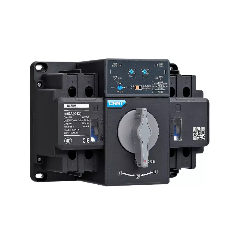 Chint NXZBN Automatic Transfer Switch 2 Pole 32 Amp Rated Current C Curve 6 kA Breaking Capacity, 604415