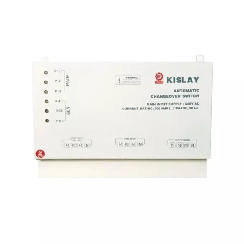 KISLAY Auto On-Load Changeover Switch Panel 3 Phase 4 Pole 32 A 440 V AC White, 32 FPACTP