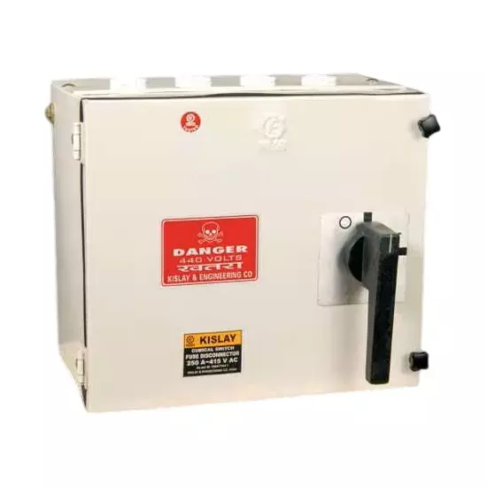 KISLAY On-Load Changeover Switch Steel Sheet Enclosure 250 A 415 V 4 Pole, 250 KOLCSE