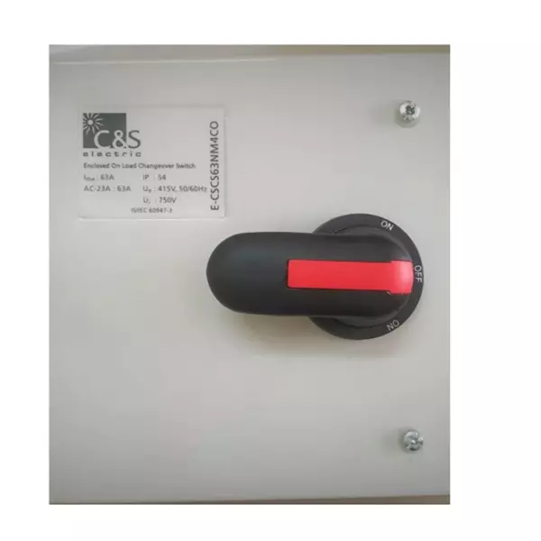C&S Electric DM Series OnLoad Changeover Switche In Sheet Steel Enclosure Frame 2 400 Amp 4 Pole, E-CSCS400DM4CO