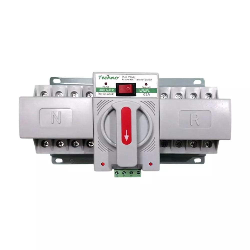 Techno Meters Dual Power Automatic Transfer Switch 63 A Current Built-in Controllers, ATSGA