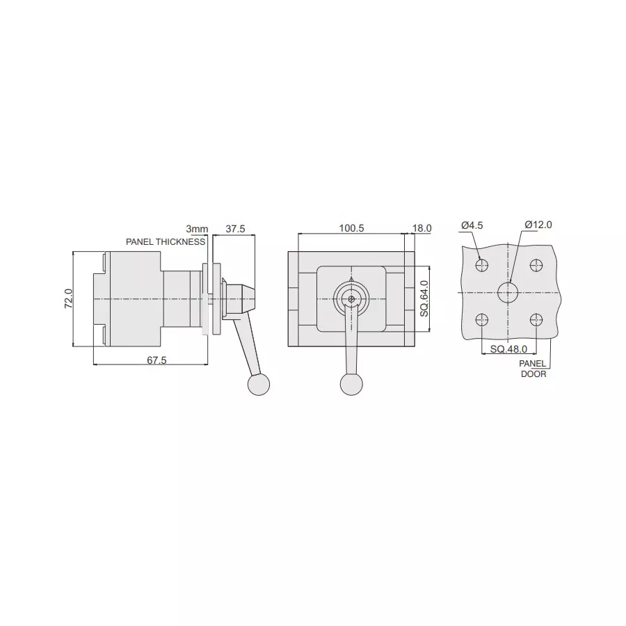 salzer-gen-changeover-switch-25-amp-4-pole-co-front-panel-mounting-ebx31154b13bgyr