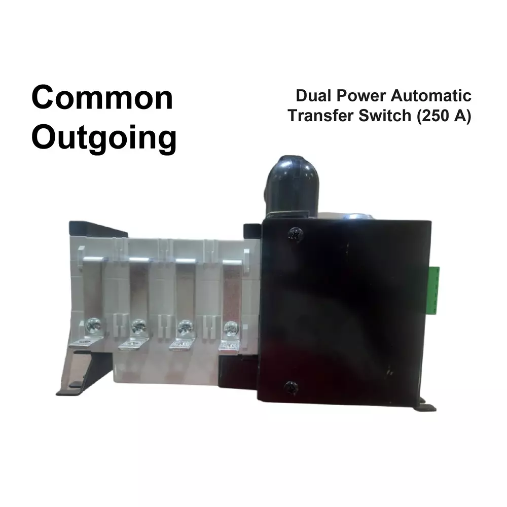 Techno Meters Dual Power Automatic Transfer Switch 250 A Current Built-in Controllers, ATSGA