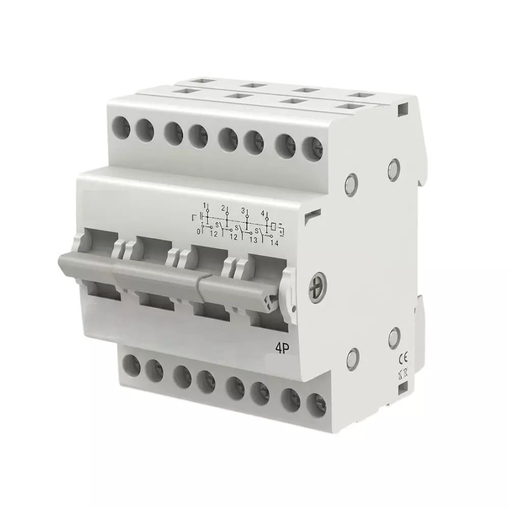Goldmedal Atlantic Changeover White Four Pole 40 A Current Plastic, 04437