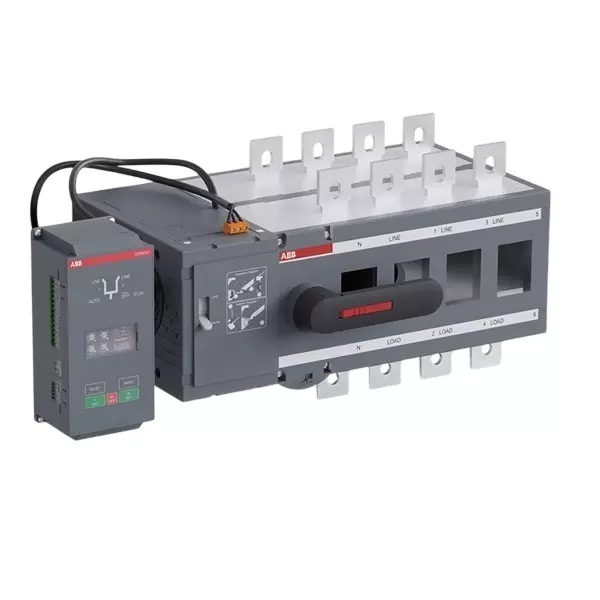 ABB OTM Automatic Transfer Switch 4 Pole 630 A Rated Current for Industrial Use, OTM630E4C21D380CI