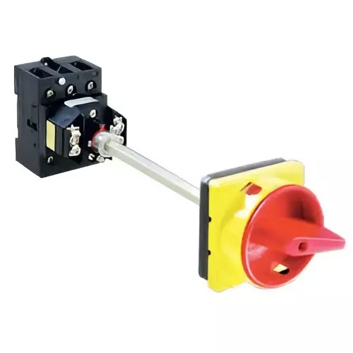 Salzer 100 A 4 Pole Load Break Switch Base MTG Switch with DIL and Pad Lock, LBK32409MB34RDYR