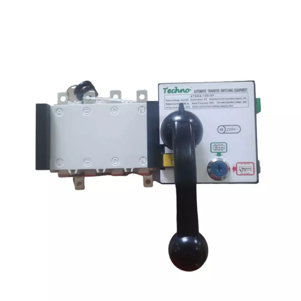 Techno Meters Dual Power Automatic Transfer Switch 160 A Current Built-in Controllers, ATSGA