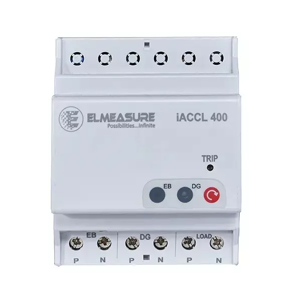 Elmeasure Single Phase Automatic Changeover with Current Limiter 32 A, Without Display Contactor Based 4 DIN, AL400CD10300