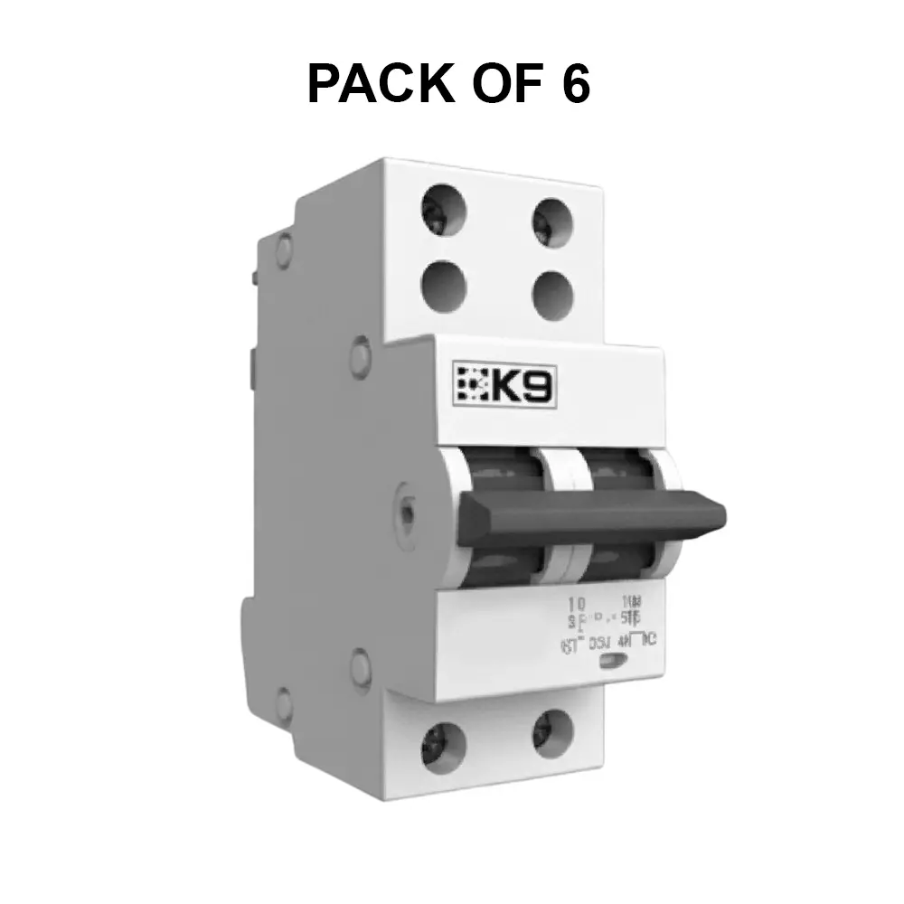 K9 Pro Safe Change Over Switch Double Pole 63 Amp White, 6153 (Pack of 6)