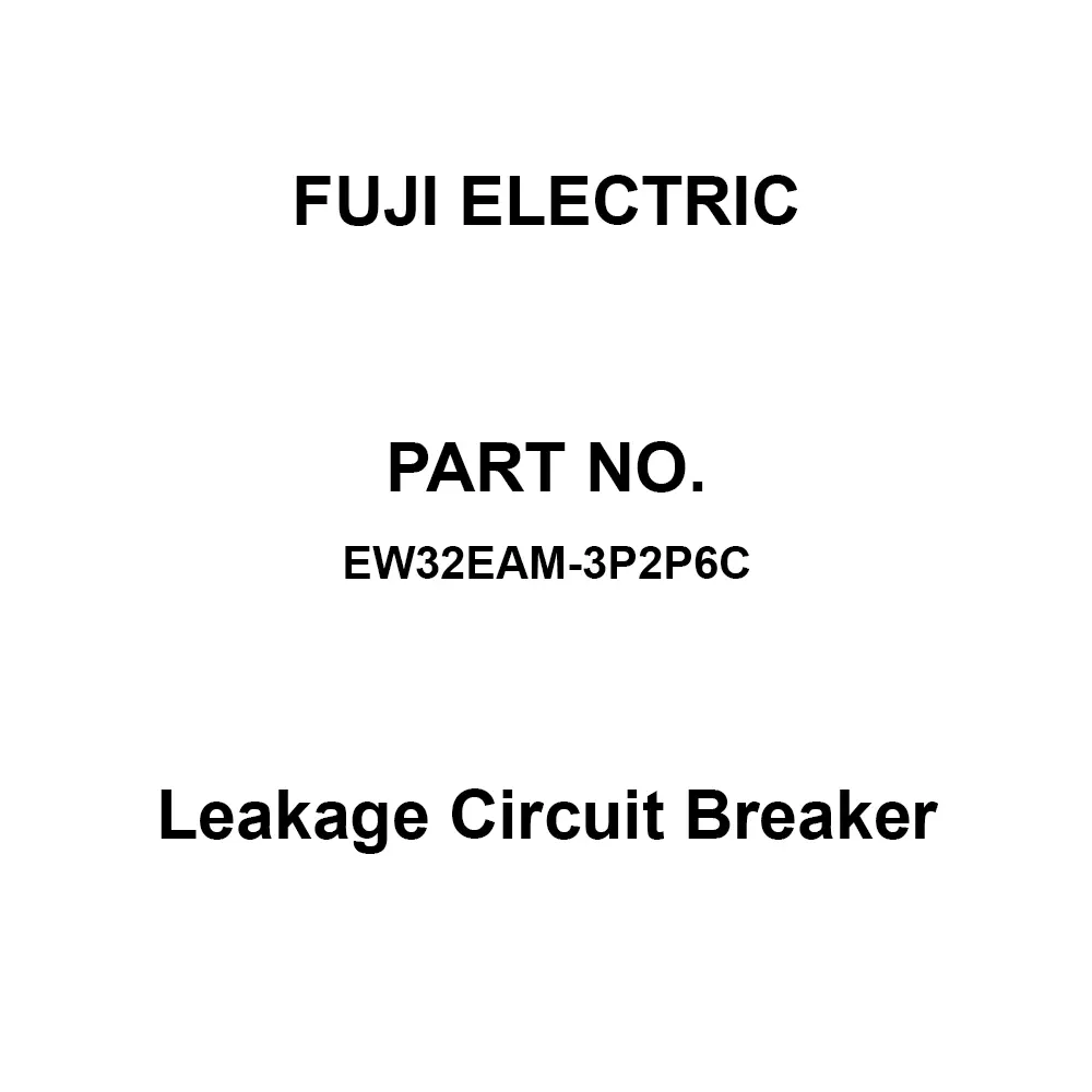 Fuji Electric GTWIN Leakage Circuit Breaker 2.6 Amp Rated Current 3 Pole, EW32EAM-3P2P6C
