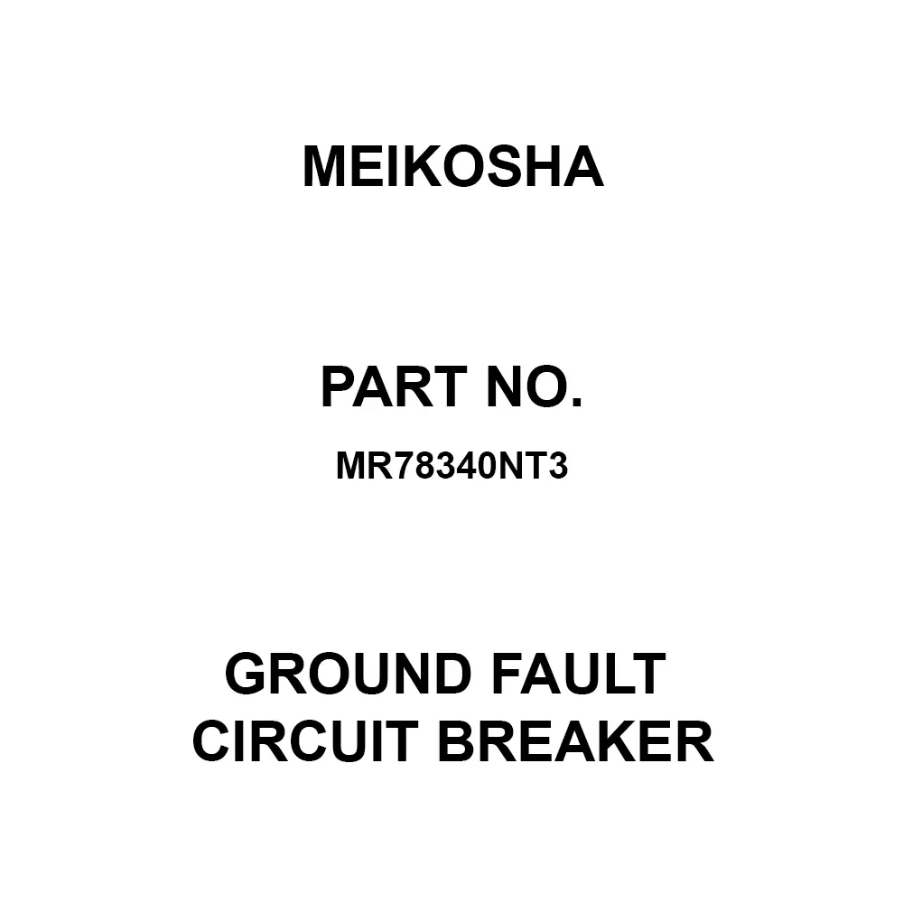Meikosha Ground Fault Circuit Breaker 125 V Rated Voltage 15 Amp Current, MR78340NT3