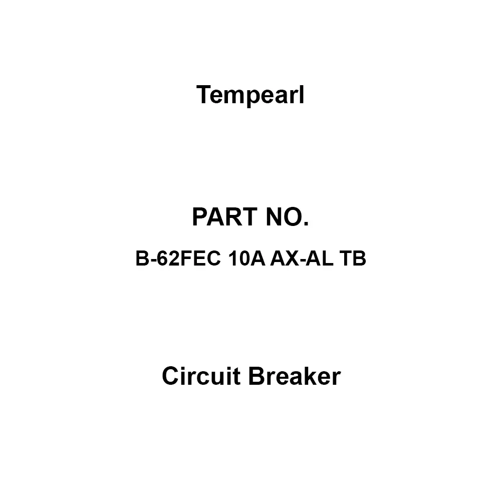 Tempearl Circuit Breaker Surface Type 2P 2E 10 Amp Main Capacity, B-62FEC 10A AX-AL TB