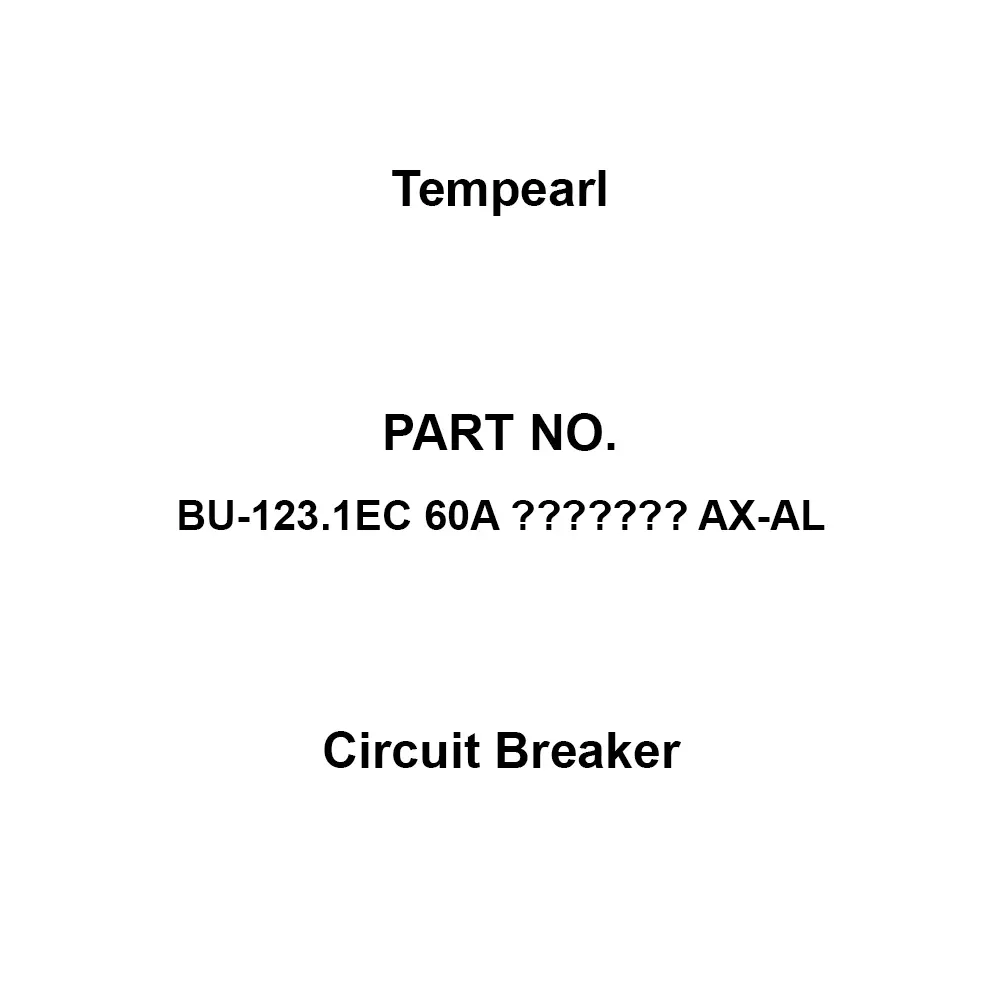 Tempearl Circuit Breaker Surface Type 3P 2E 60 Amp Main Capacity, BU-123.1EC 60A Lead Sensor AX-AL