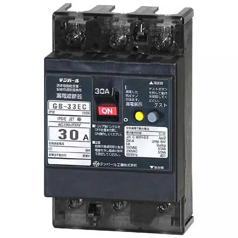 Tempearl Earth Leakage Breaker 20 Amp Rated Current 3P3E, GB-33EC 20A 30MA AX