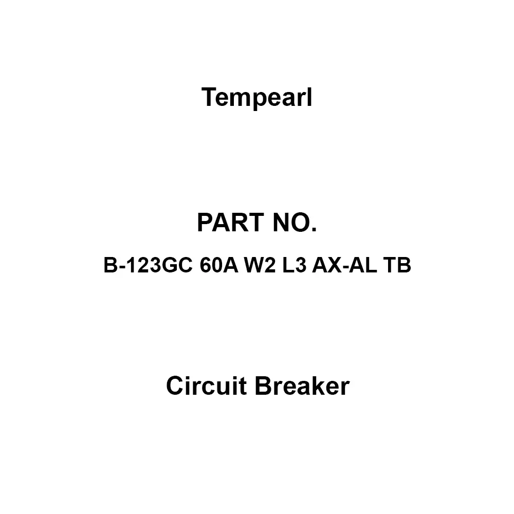 Tempearl Circuit Breaker Surface Type 3P 3E 60 Amp Main Capacity, B-123GC 60A W2 L3 AX-AL TB