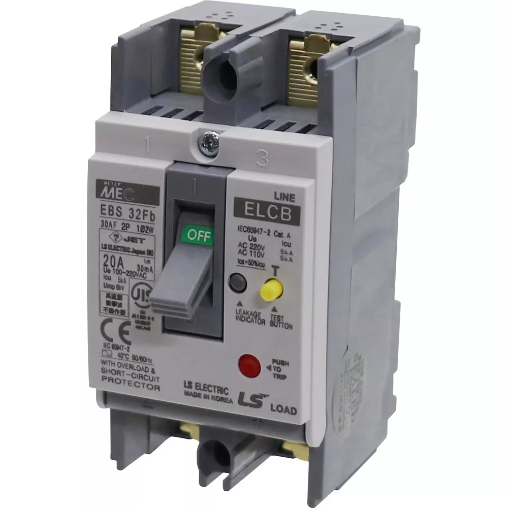LS Electric Earth Leakage Breaker 20 Amp Rated Current, EBS32Fb/20A30mA