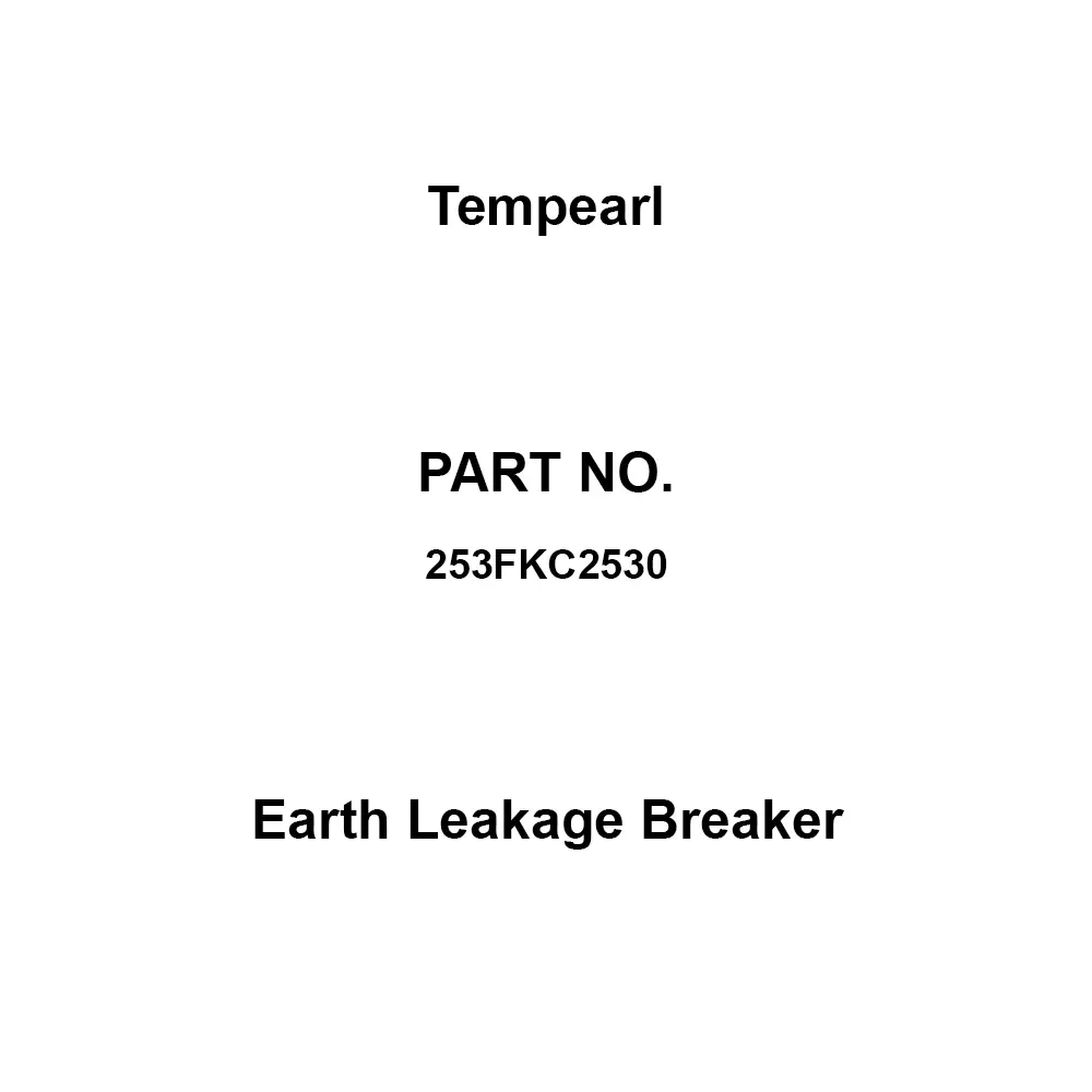 Tempearl Earth Leakage Breaker 250 Amp Rated Current AC 200 to 440 V, 253FKC2530