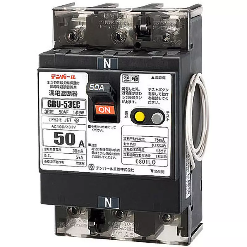 Tempearl Circuit Breaker 40 Amp Current 4 kV Impulse Withstand Voltage, GBU-53EC 40A 30MA