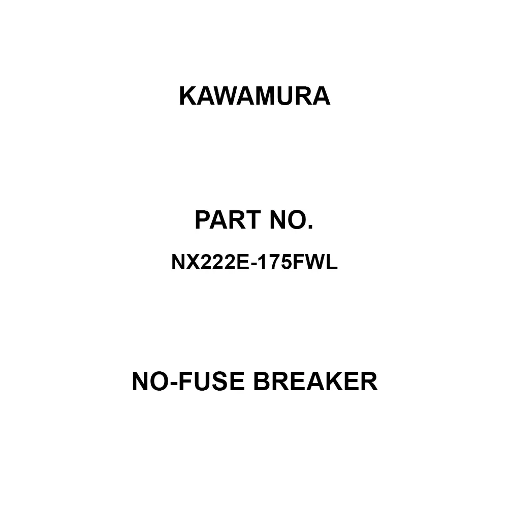 Kawamura No-Fuse Breaker 3P3E 125 Amp Rated Current, NB223E-125X