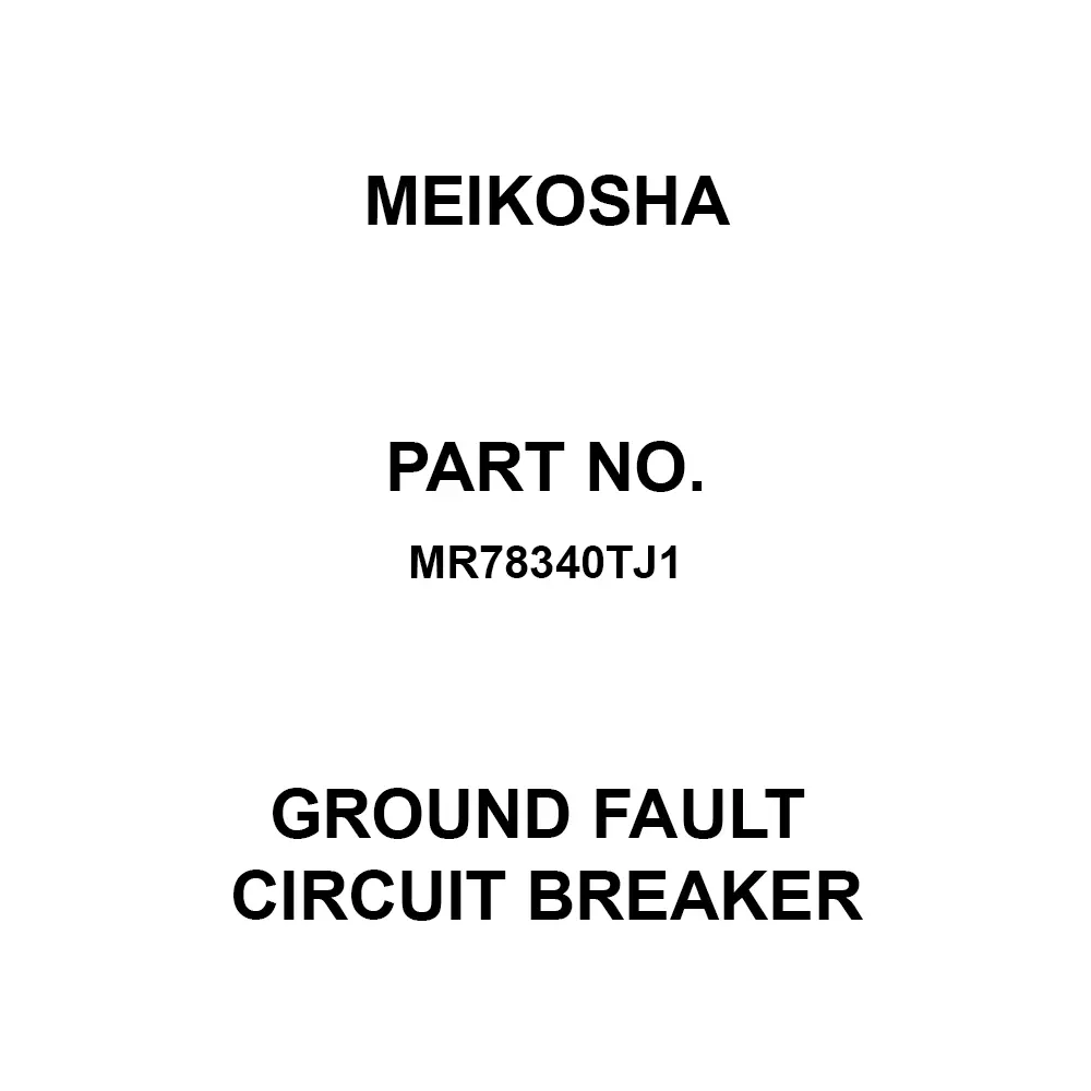 Meikosha Ground Fault Circuit Breaker 125 V Rated Voltage 15 Amp Current, MR78340TJ1