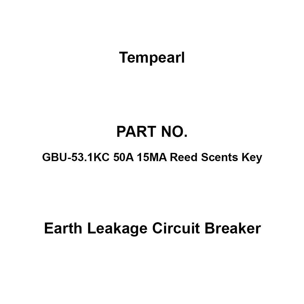 Tempearl Surface Type Earth Leakage Circuit Breaker 3P3E, GBU-53.1KC 50A 15MA Reed Scents Key