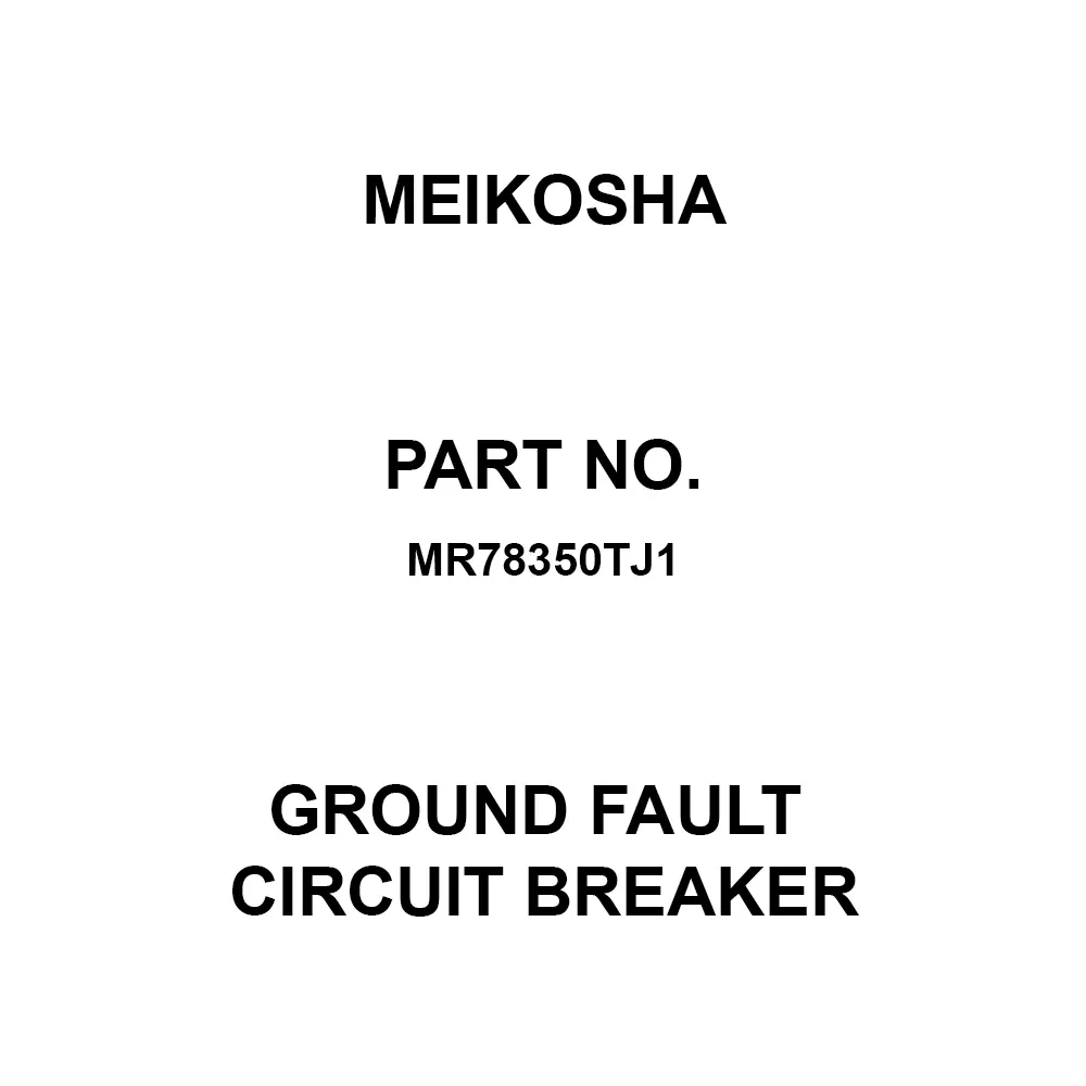 Meikosha Ground Fault Circuit Breaker 125 V Rated Voltage 15 Amp Current, MR78350TJ1